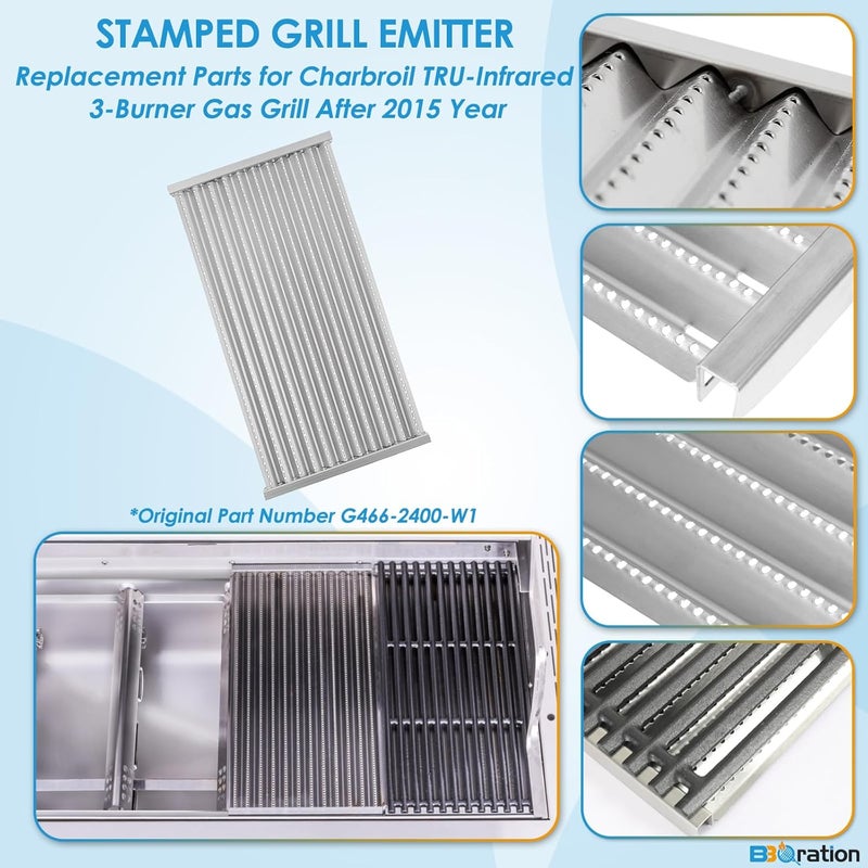 BBQration G466-2400-W1 17" Grill Emitter Replacement Parts for Charbroil TRU Infrared 3-Burner 463242516 466242515 466242516 466242615 466242616 463355220 463342420 Charbroil Grill Replacement Parts - Image 3